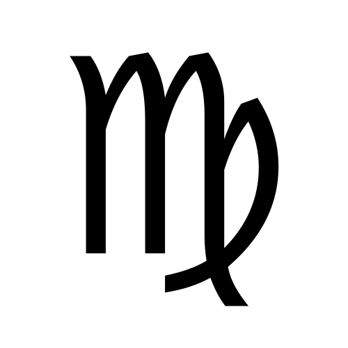 ♍ Emoji Domain black and white Symbola rendering